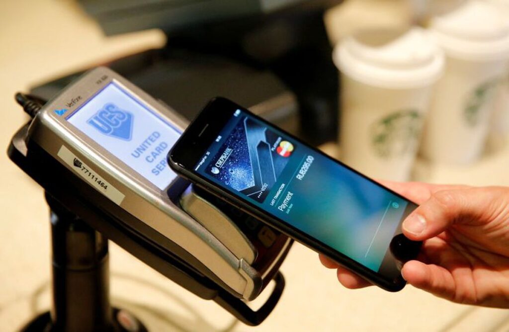 Phone touching card reader